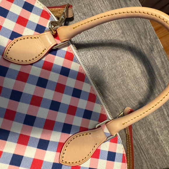 Dooney & Bourke Red and Blue Plaid Satchel - Picture 7 of 7